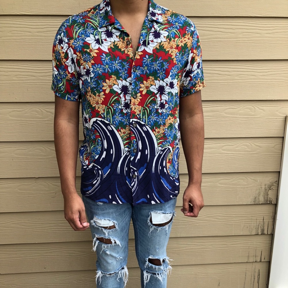 Topman Floral Button Down - Picture 2 of 3